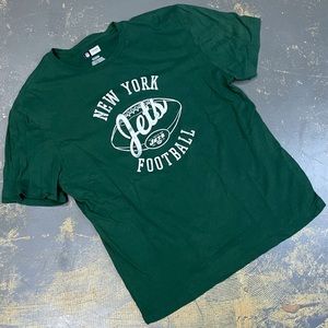 New York Jets Retro Vintage Arena Logo Shirt XL Green White NFL Football